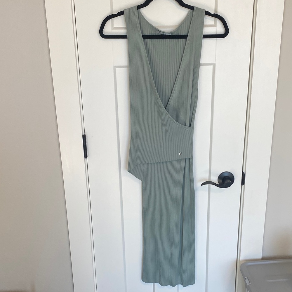 Guess Asymmetrical Green Dress